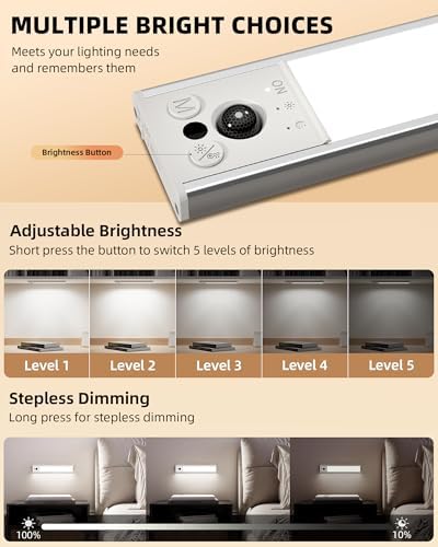 EZVALO 2-Pack 12inch Motion Sensor Under Cabinet Lights