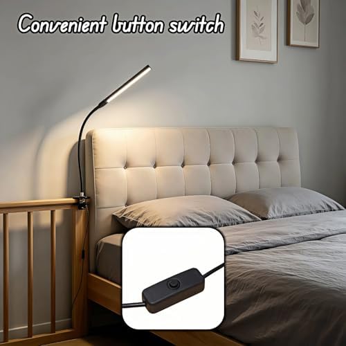 BUBBLE-FLY LED Clip-on Reading Light, 32 LED, 7W Black