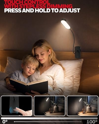Honeywell Clip-On Reading Light, Rechargeable, 4000K Dimming