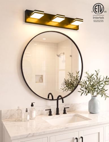 VOLISUN 3-Light 24-Inch LED Vanity Light, Black