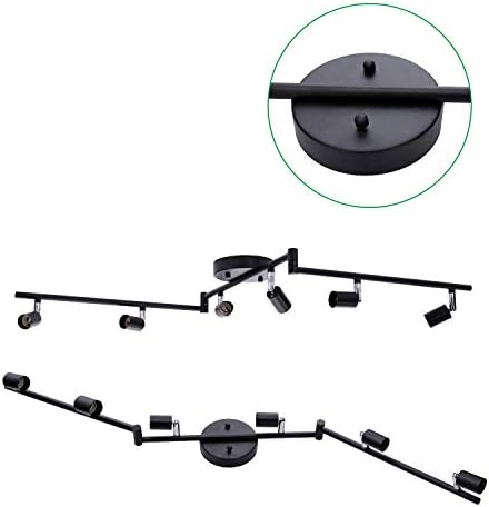 AIBOO 6-Light Adjustable Dimmable Track Lighting Kit, Flexible
