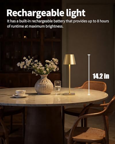 KDG Cordless Table Lamps Set of 2, 4000mAh