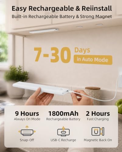 5-Pack Wireless Motion Sensor Under Cabinet Lights