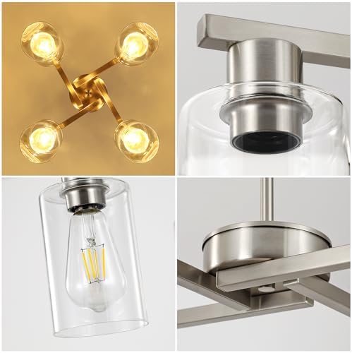 4-Light Brushed Nickel Chandelier