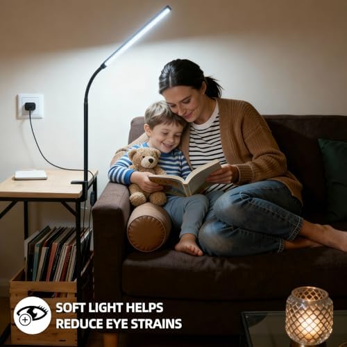 Clip-On Desk Lamp with Clamp, Dimmable Reading Light