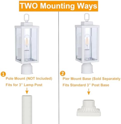GRUENLICH 16.5" White Outdoor Post Light
