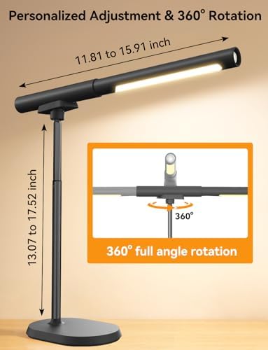 Rechargeable Magnetic Desk Lamp, Removable Light Tube