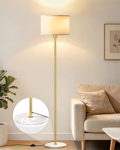 63" Floor Lamp with Marble Base
