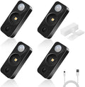 NIEGNOWOO Rechargeable LED Motion Sensor Puck Lights, 4 Pack
