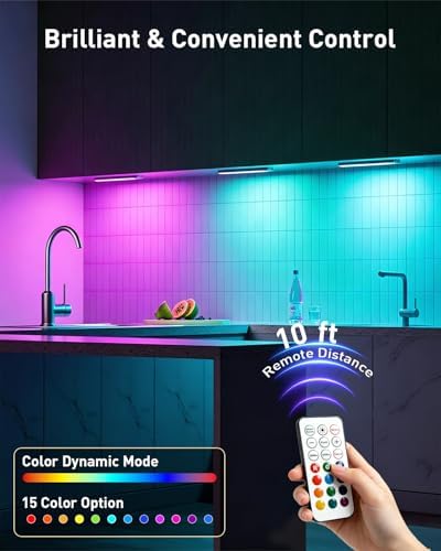 Wireless RGB Motion Sensor Lights, 4 Pack
