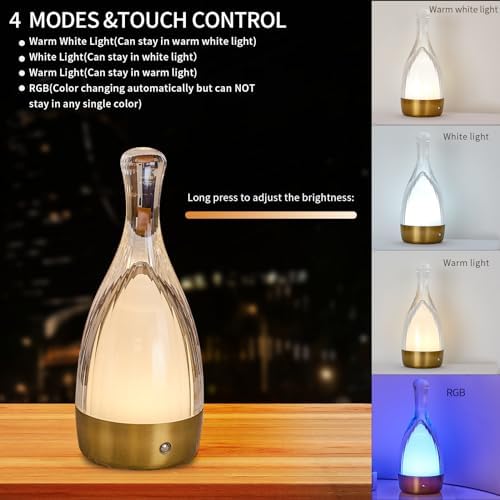 Table Lamp for Bedroom,Small Desk Lamp Dimmable 4