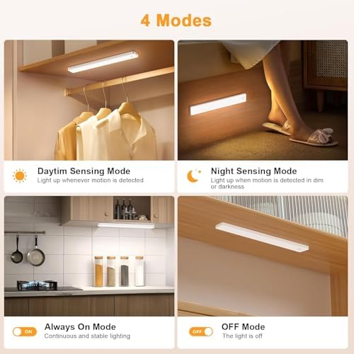 6 Pack Rechargeable Motion Sensor Under Cabinet Lights