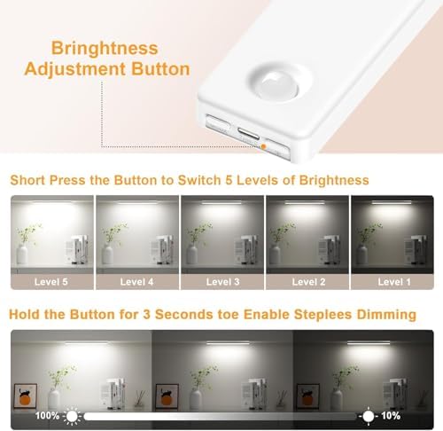 6 Pack Rechargeable Motion Sensor Under Cabinet Lights
