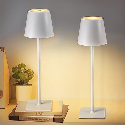 CHLORANTHUS 2 Pack Cordless Table Lamps, 5000mAh Battery