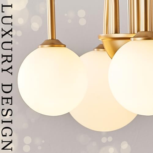 CATINER 40-Inch 6-Light Gold Sputnik Chandelier