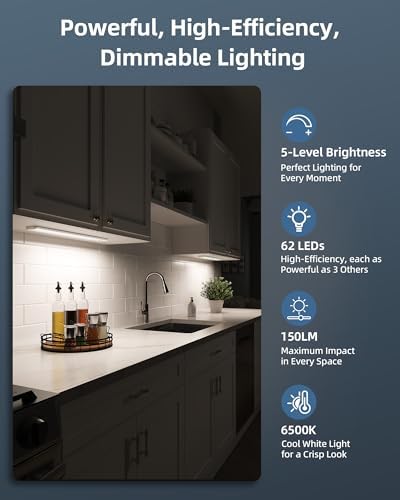 17" Under Cabinet Lights, Motion Sensor, 2 Pack