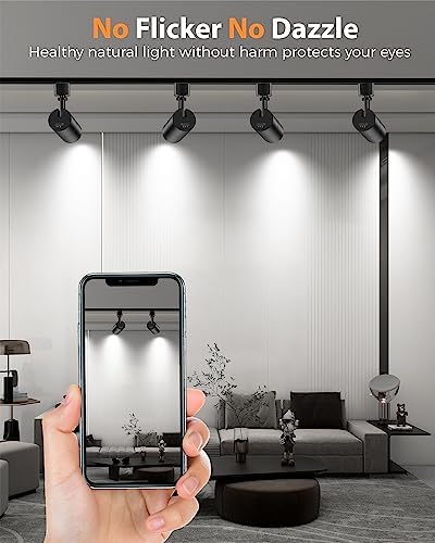 VANoopee 10W LED Track Lighting Heads, Black, 4 Pack