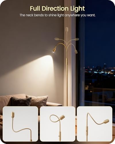 Reading Floor Lamp, 74.2" Tall, 360° Flexible Gooseneck