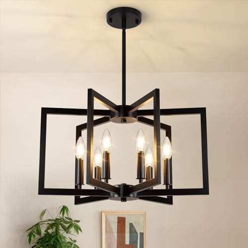Bairth 20"-62" Adjustable Black Chandelier