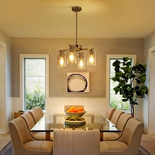 4-Light Brushed Nickel Chandelier