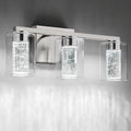 SineRise 3-Light Brushed Nickel LED Bathroom Vanity Light
