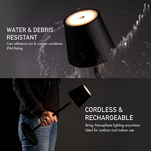 O’Bright Sandy Cordless Rechargeable LED Floor Lamp, Black