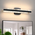 24 Inch LED Bathroom Vanity Light, Matte Black