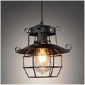 Industrial Loft Retro Iron Pendant Light, Warm White