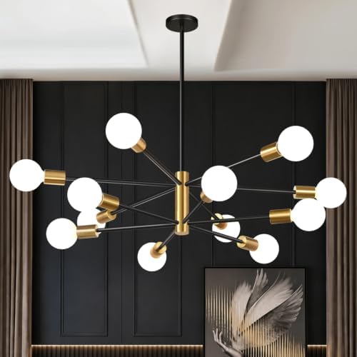 11"-52" 12-Light Sputnik Chandelier