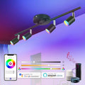 CANEOE Smart RGB Track Lighting, Black, 4 Light