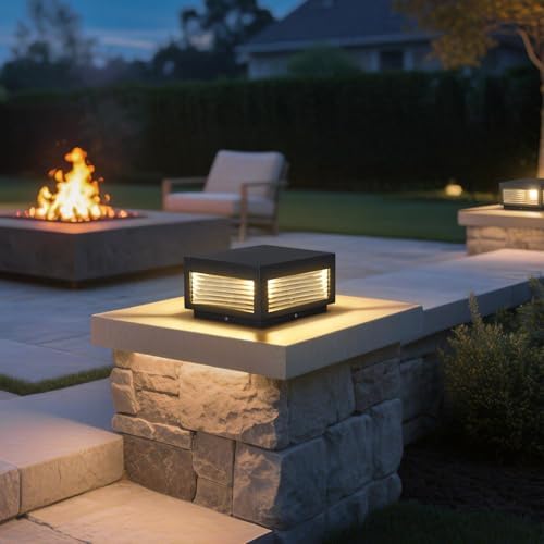 Outdoor Post Lights Hard Wired, 9.84" Outdoor Pillar Lights