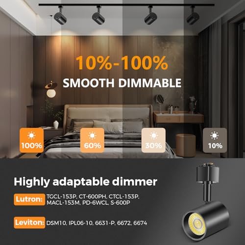 L Type LED Track Lighting Heads, 6-Pack