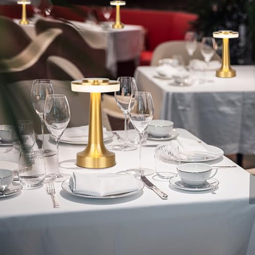 Cordless Metal Touch Table Lamp — Gold - view 4