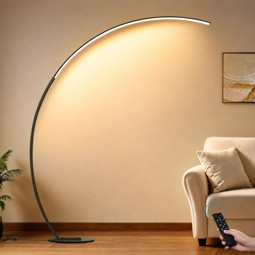 2000-Lumen Dimmable Arc Floor Lamp — Black - Field & Lumen Lighting