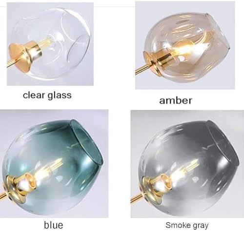 Modern Industrial Iron Pendant Light, Amber, 3 Lights