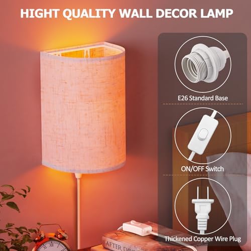 OCATO Plug-in Wall Sconces Set of Two