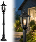Alighting 42-Inch Adjustable Outdoor Post Light, Black