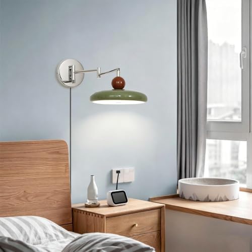 7.87 Inch Swing Arm Wall Sconce, Plug-in LED