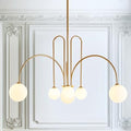CATINER 40-Inch 6-Light Gold Sputnik Chandelier