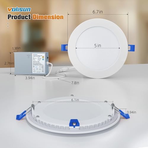 VOLISUN 24 Pack 6 Inch Recessed Lighting
