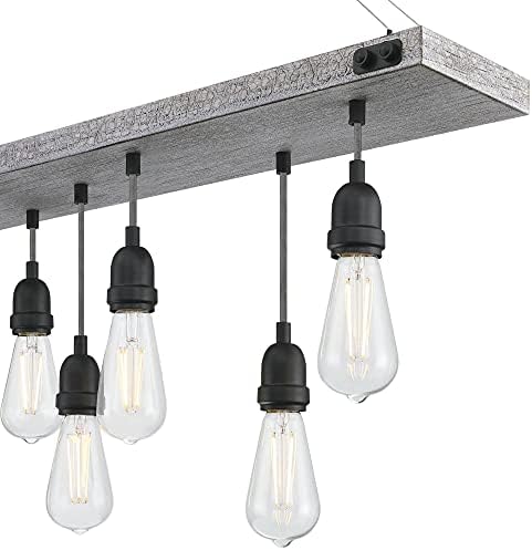 Westinghouse 6116400 Elway Seven-Light Chandelier, Antique Ash