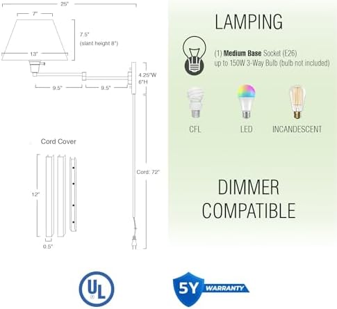 Kira Home Cambridge 15" Swing Arm Wall Sconce, 2-Pack