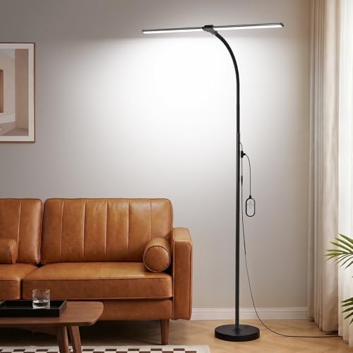 20W 1400LM LED Floor Lamp with Adjustable Neck