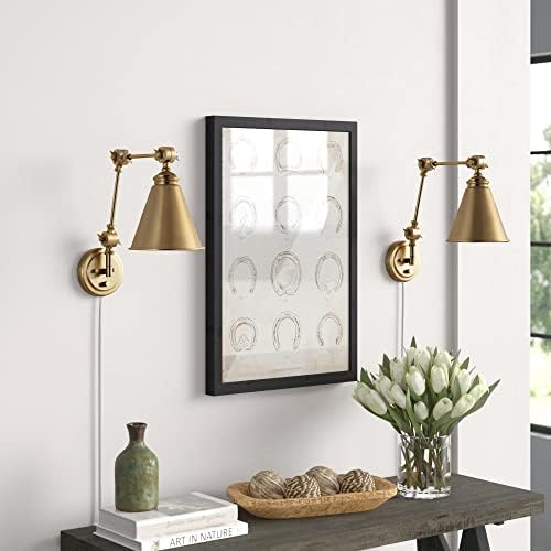 WINGBO Brass Swing Arm Wall Sconces, Set of 2