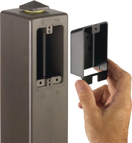 Arlington Industries GP19B-1 Outdoor Landscape Post, 19-Inch, Black