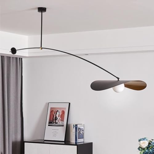 59" Black and Gold Linear Pendant Light