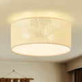 13-Inch 3-Light Woven Drum Ceiling Light