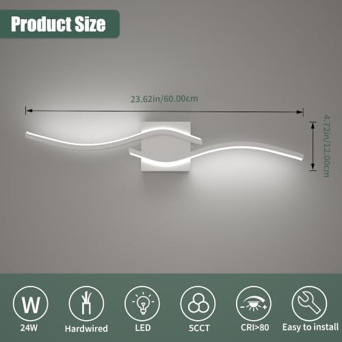 23inch Brushed Nickel 5CCT LED Vanity Light