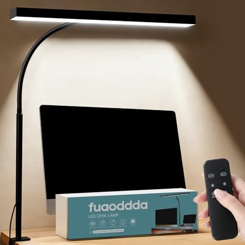 LED Clamp Desk Lamp, 1200LM, Black