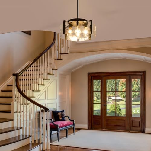 Black 4-Light Chandelier